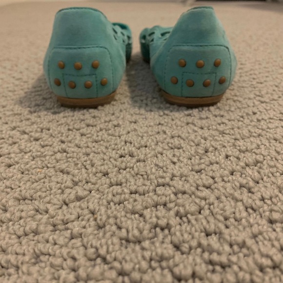Tod's Suede Ballet flats Turquoise - Picture 11 of 17